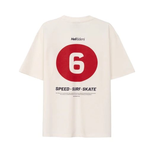 T-shirt Flat 6 w kolorze Cream White